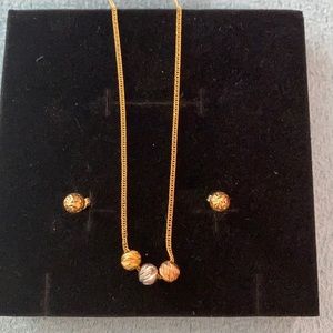 Real yellow gold 18k Saudi collection set